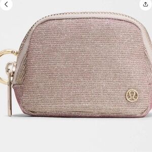 lululemon athletica glitter pink Rose Gold belt bag nano
